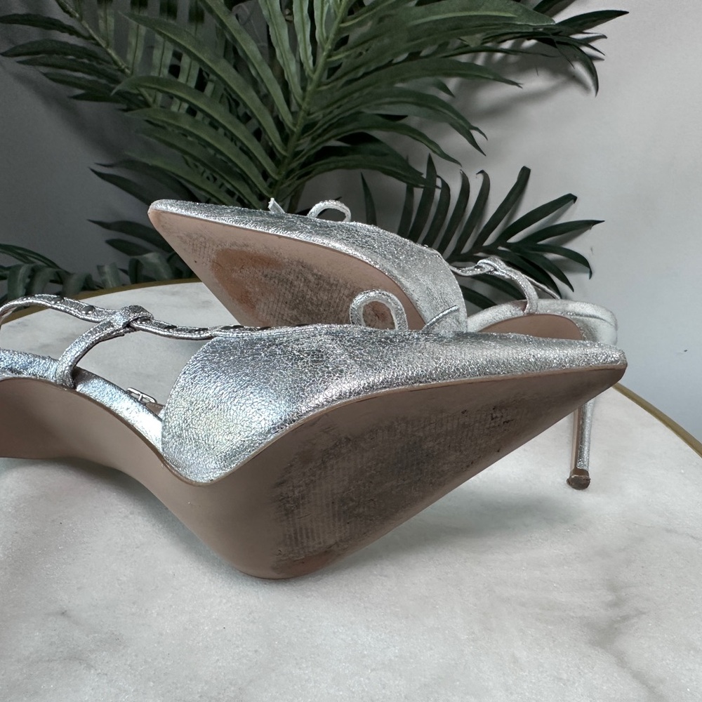 Steve Madden Women’s Silver Vivant Stiletto Corset Heels size 9 - Picture 8 of 9